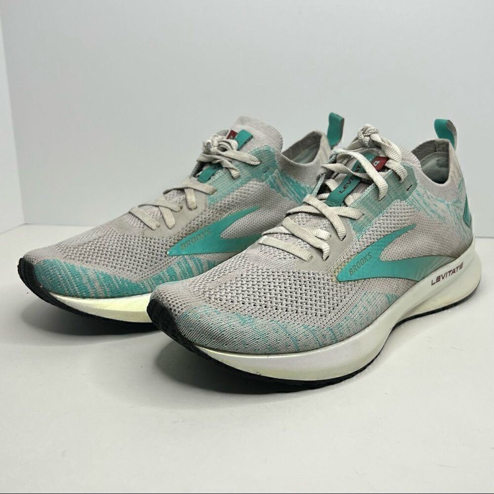 Brooks Levitate 4 Women Running Shoe Antarctica Atlantis White Athletic 8 120335